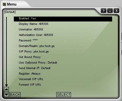 X-Lite menu